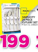 Mainstays Simplicity 24 Piece Cutlery Set