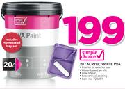Simple Choice 20Ltr Acrylic White PVA