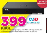 OVHD Decoder Excluding Installation