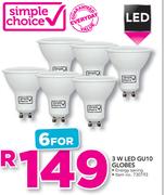 Simple Choice 3W LED GU10 Globe-For 6
