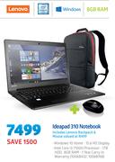 Lenovo Ideapad 310 Notebook-On 3GB Data Price Plan + R216