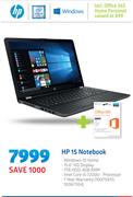 HP 15 Notebook-On 3GB Data Price Plan + R216