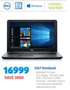 Dell 5567 Notebook-On 5GB Data Price Plan + R216
