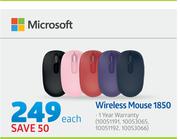 Microsoft Wireless Mouse 1850-Each