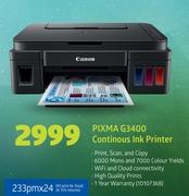 Canon Pixma G3400 Continous Ink Printer
