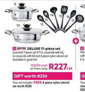 Deluxe 17 Piece Set + Free 6 Piece Nylon Utensil Set