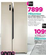 Hisense 670Ltr Dream Gold Finish Side By Side Fridge H6705G