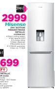 Hisense 299Ltr Bottom Freezer Fridge Metallic H299BME-WD