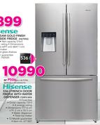 Hisense 536Ltr French Door Fridge With Water Dispenser 720FS-WD