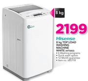 Hisense 8Kg Top Load Washing Machine White WTS802