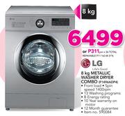 LG 8Kg Metallic Washer Dryer Combo F1496ADP4