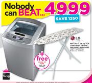 LG Metallic 16Kg Top Load Electronic Washing Machine MET T1603TEFTS