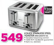 Brabantia 4 Slice Stainless Steel Toaster RSH-245575-12