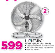 Logik 45cm Floor Fan HVF-45