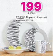 Ethnic 16 Piece Dinner Set-Per Set