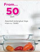 Assorted Rectangular Trays-Each
