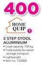 Home Quip 2 Step Stool Aluminium