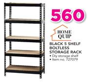 Home Quip Black 5 Shelf Boltless Storage Rack