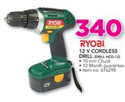 Ryobi 12V Cordless Drill DRILL HCD-12