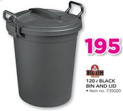 Big Jim 120Ltr Black Bin And Lid