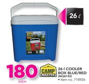 Camp Master 26Ltr Cooler Box Blue/Red MQ8192