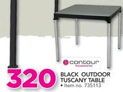 Contour Black Outdoor Tuscany Table