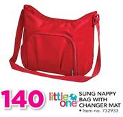 Little One Sling Nappy Bag With Changer Mat
