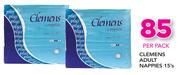 Clemens Adult Nappies-15's Per Pack