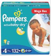 Pampers Active Baby Dry 111's/120's/132's/150's-Per Pack