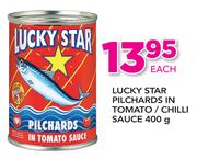 Lucky Star Pilchards In Tomato/Chilli Sauce-400g Each