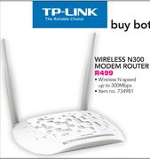 TP Link Wireless N300 Modem Router