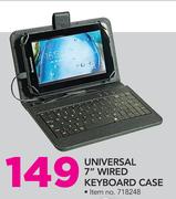 Universal 7" Wired Keyboard Case