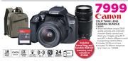 Canon DSLR Twin Lens Camera Bundle 1300D