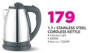 Logik 1.7Ltr Stainless Steel Cordless Kettle