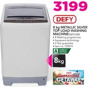 Defy 8Kg Metallic Silver Top Load Washing Machine DDTL145