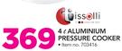 Tissolli 4Ltr Aluminium Pressure Cooker
