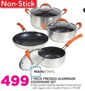 Mainstays 7 Piece Pressed Aluminium Cookware Set