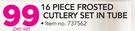16 Piece Frosted Cutlery Set In Tube-Per Set