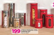4 Piece Stainless Steel Canister Set-Per Set