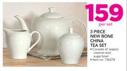 Always Home 3 Piece New Bone China Tea Set-Per Set