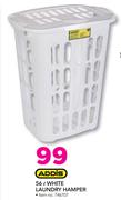 Addis 56Ltr White Laundry Hamper