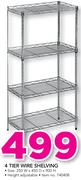 4 Tier Wire Shelving