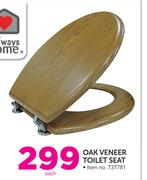 Always Home Oak Veneer Toilet Seat