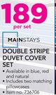 Mainstays Double Stripe Duvet Cover Set-Per Set