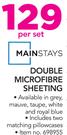 Mainstays Double Microfibre Sheeting-Per Set