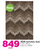 Ava Natural Rug-133 x 190cm Each