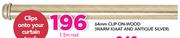 Decorland 64mm Clip On Wood (Warm Kiaat And Antique Silver) 2.0m Rod