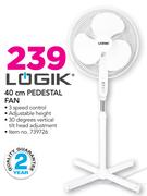Logik 40cm Pedestal Fan