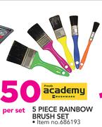 Academy 5 Piece Rainbow Brush Set-Per Set