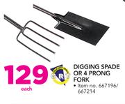 GRT Digging Spade Or 4 Prong Fork-Each